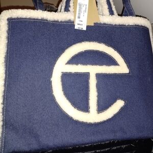 Ugg x Telfar large denim tote bag
